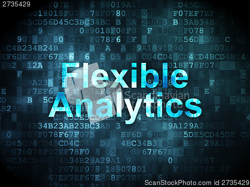 Image of Finance concept: Flexible Analytics on digital background