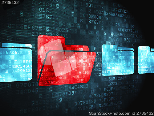 Image of Finance concept: Folder on digital background