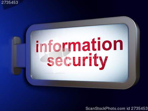 Image of Security concept: Information Security on billboard background