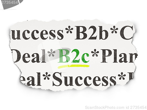 Image of Business concept: B2c on Paper background