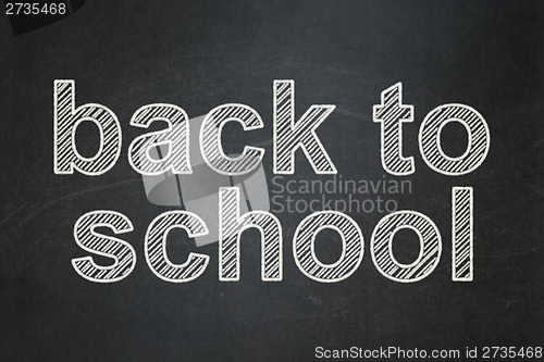 Image of Education concept: Back to School on chalkboard background