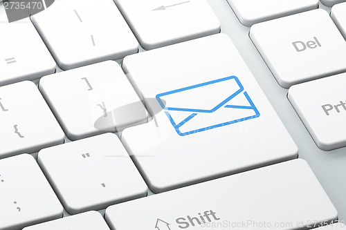 Image of Business concept: Email on computer keyboard background