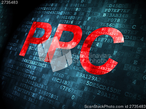 Image of Business concept: PPC on digital background