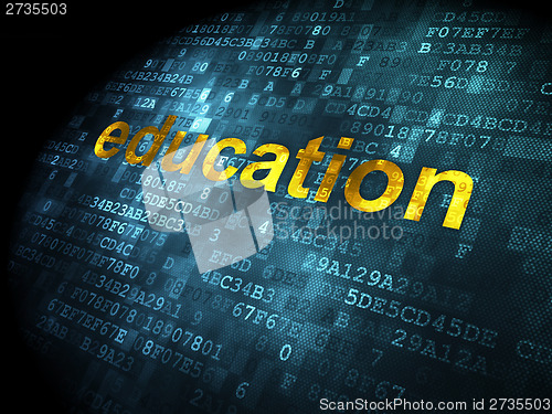 Image of Education concept: Education on digital background