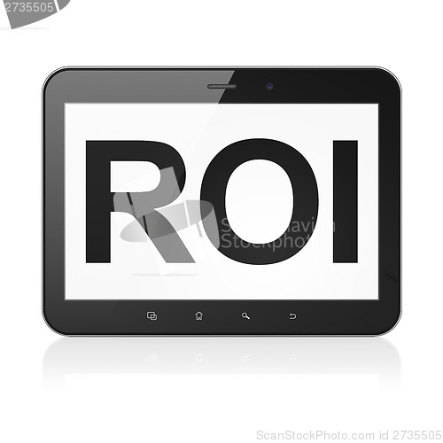 Image of Business concept: ROI on tablet pc computer