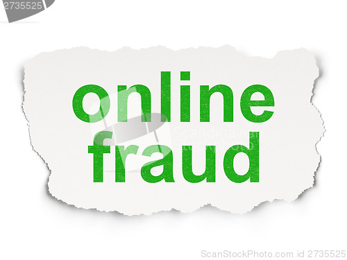 Image of Privacy concept: Online Fraud on Paper background