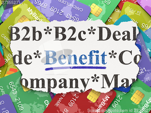 Image of Finance concept: Benefit on Credit Card background