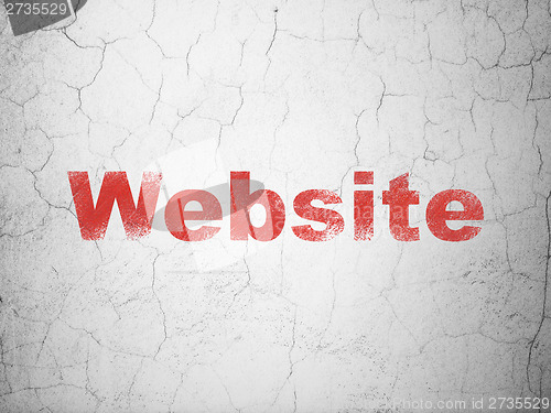 Image of Web development concept: Website on wall background