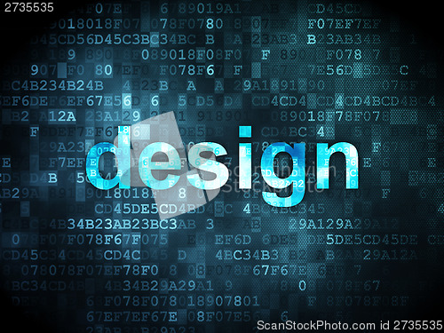 Image of Marketing concept: Design on digital background
