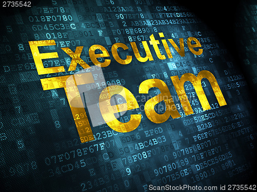 Image of Business concept: Executive Team on digital background