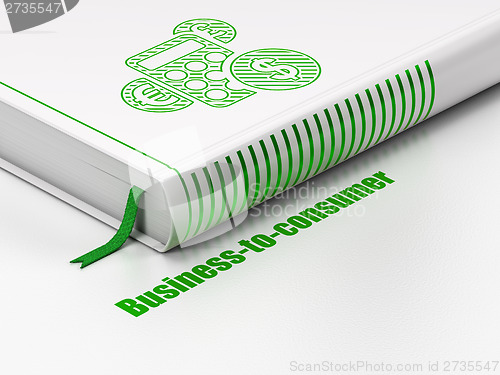 Image of Finance concept: book Calculator, Business-to-consumer on white