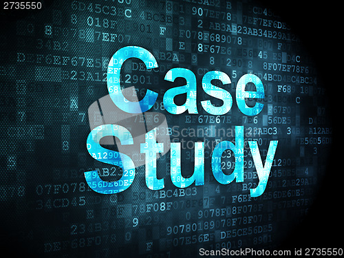 Image of Education concept: Case Study on digital background