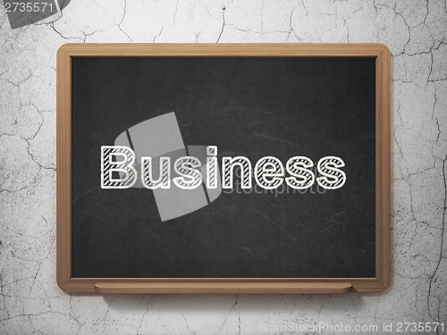 Image of Finance concept: Business on chalkboard background