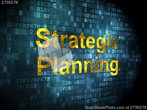 Image of Finance concept: Strategic Planning on digital background