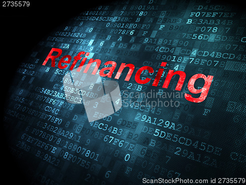 Image of Business concept: Refinancing on digital background