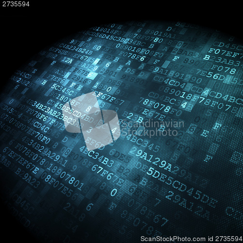 Image of Technology concept: hex-code digital background