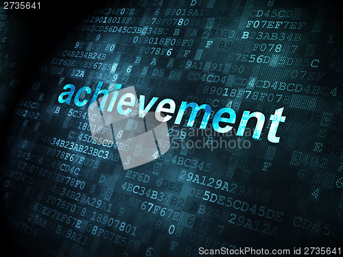 Image of Education concept: Achievement on digital background