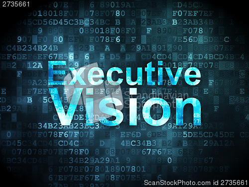 Image of Business concept: Executive Vision on digital background