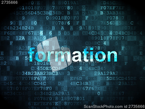 Image of Education concept: Formation on digital background