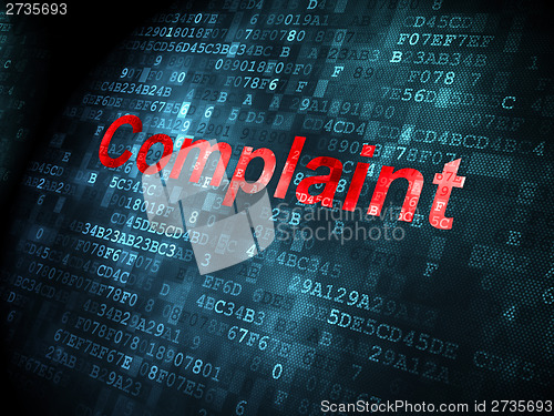 Image of Law concept: Complaint on digital background