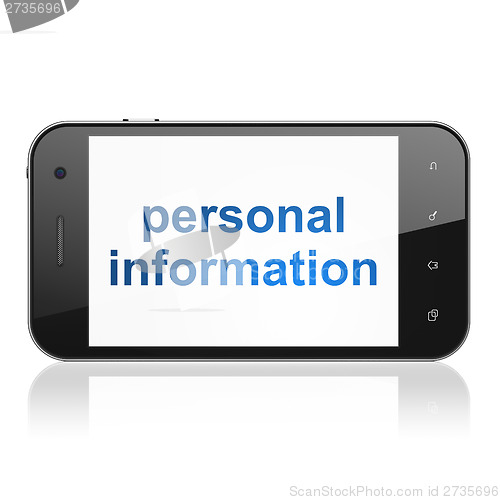 Image of Privacy concept: Personal Information on smartphone