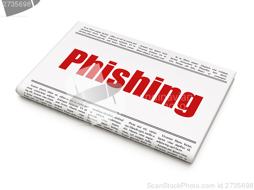 Image of Security concept: newspaper headline Phishing