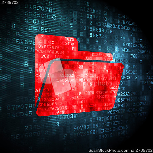 Image of Finance concept: Folder on digital background