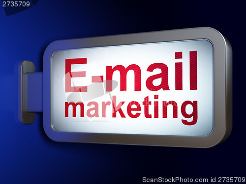 Image of Marketing concept: E-mail Marketing on billboard background