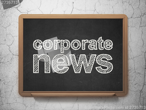 Image of Corporate News on chalkboard background