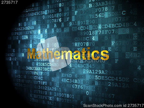 Image of Education concept: Mathematics on digital background