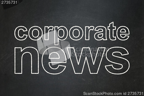 Image of Corporate News on chalkboard background