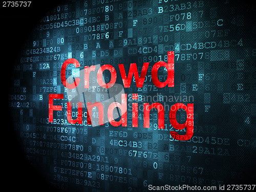 Image of Finance concept: Crowd Funding on digital background