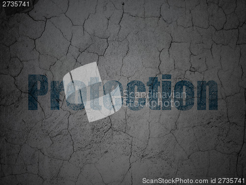 Image of Safety concept: Protection on grunge wall background