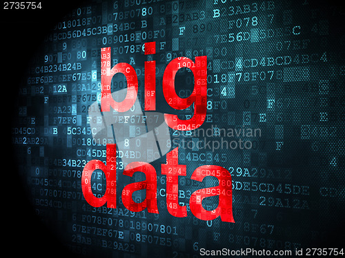 Image of Data concept: Big Data on digital background