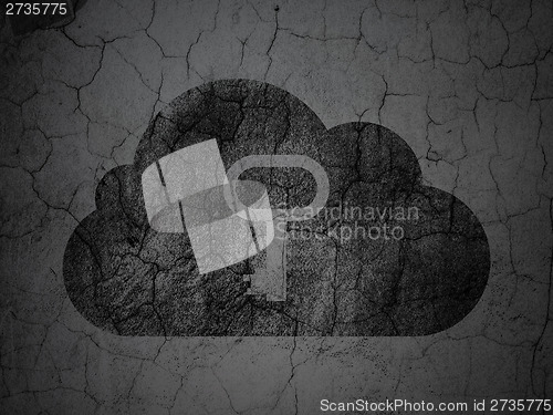Image of Cloud With Key on grunge wall