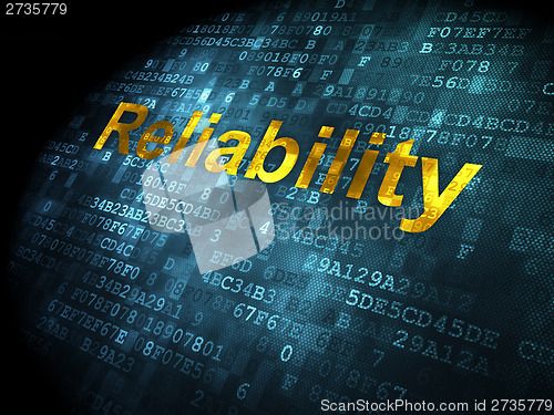 Image of Finance concept: Reliability on digital background