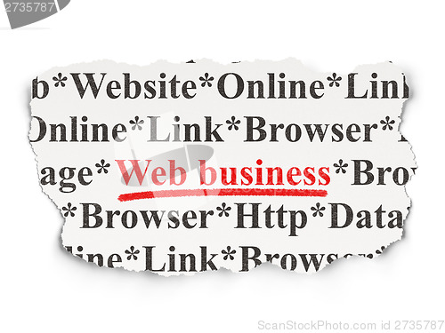 Image of Web development concept: Web Business on Paper background