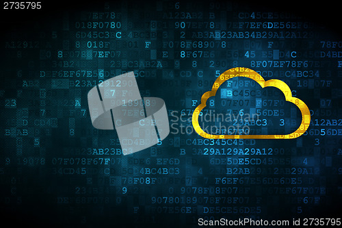 Image of Cloud on digital background