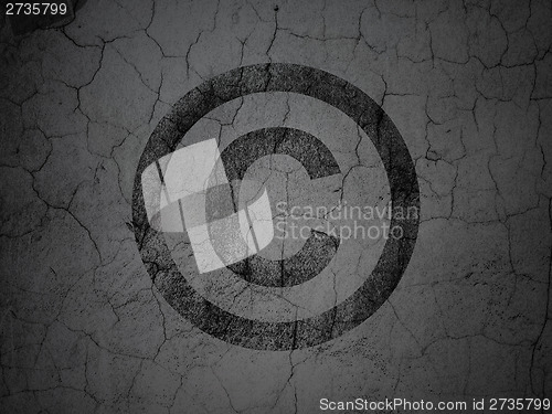 Image of Law concept: Copyright on grunge wall background