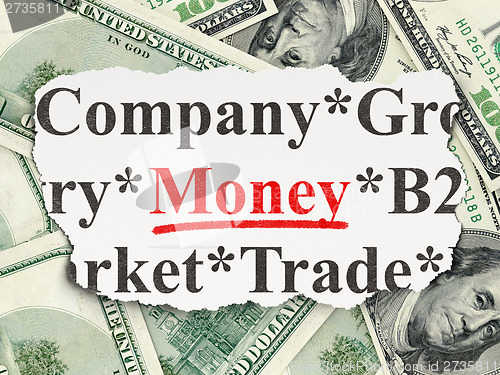 Image of Business concept: Money on Money background