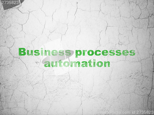 Image of Business concept: Business Processes Automation on wall