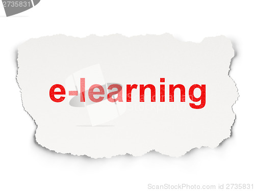 Image of Education concept: E-learning on Paper background