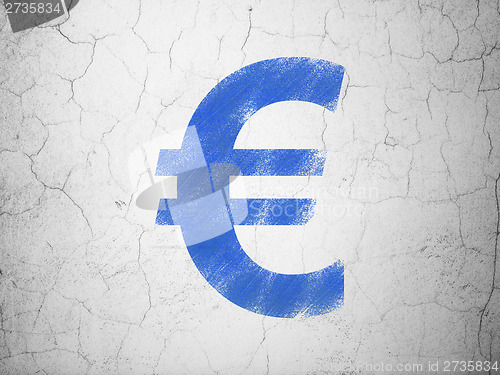 Image of Currency concept: Euro on wall background