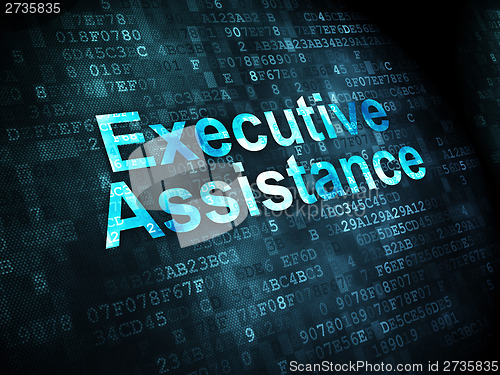 Image of Business concept: Executive Assistance on digital background