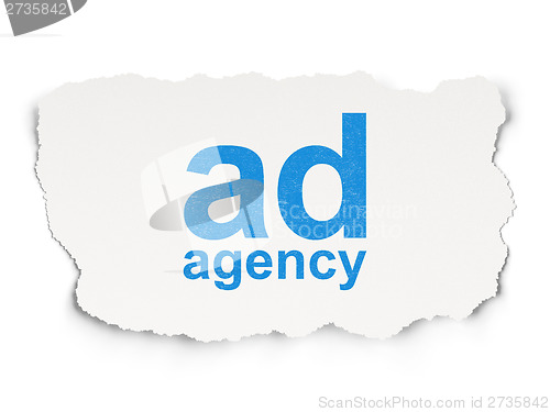 Image of Marketing concept: Ad Agency on Paper background