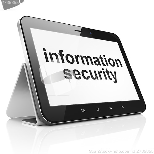 Image of Protection concept: Information Security on tablet pc computer
