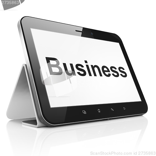 Image of Finance concept: Business on tablet pc computer