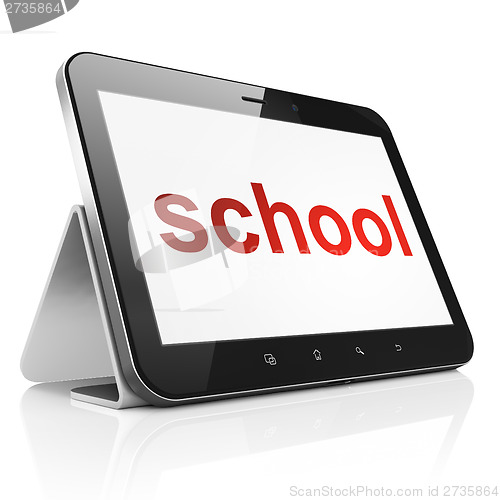 Image of Education concept: School on tablet pc computer