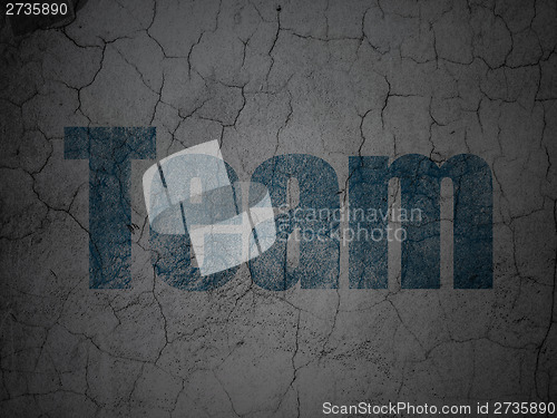 Image of Finance concept: Team on grunge wall background