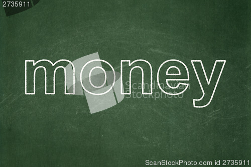 Image of Finance concept: Money on chalkboard background